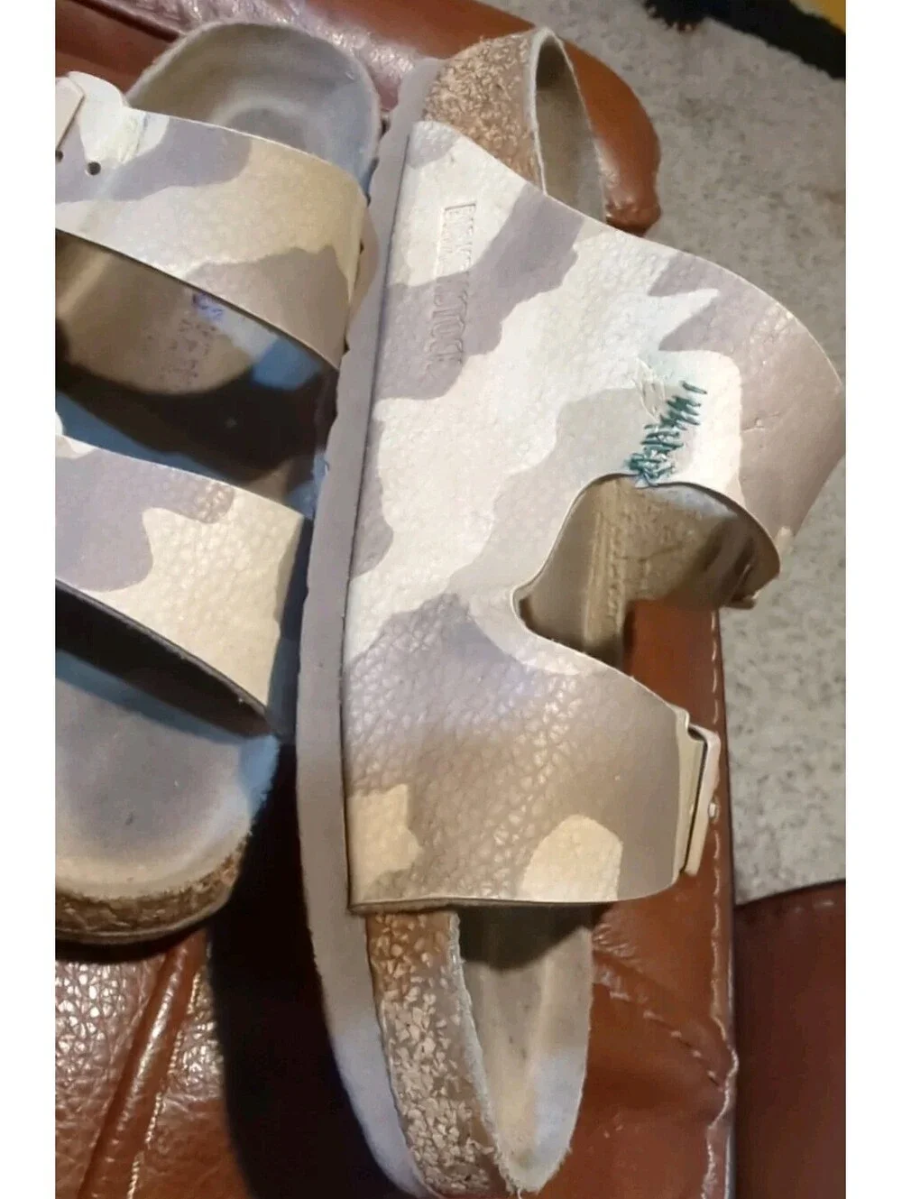 Birkenstock Arizona Desert Soil Camo Grey Sandals Limited Soft 36 US Women 5 5.5